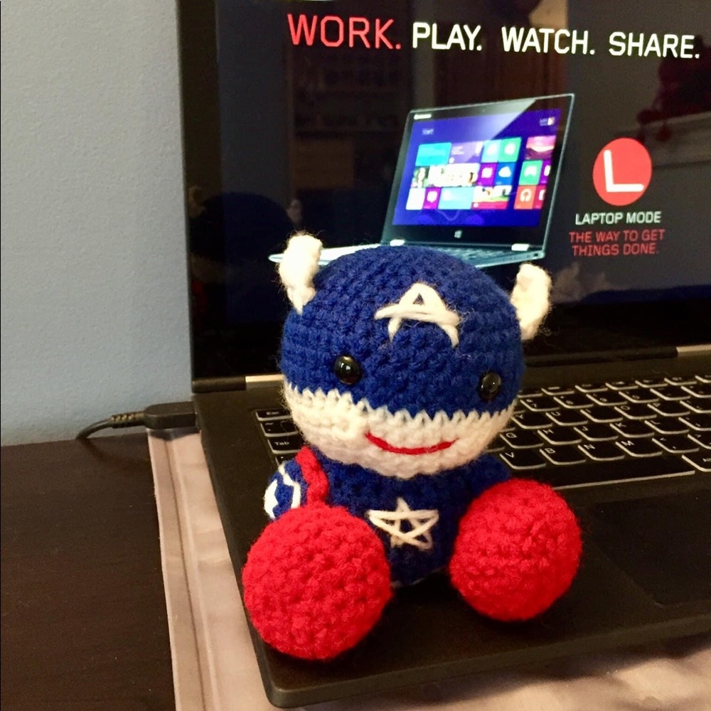 NEW Crochet Handmade Amigurumi Captain America